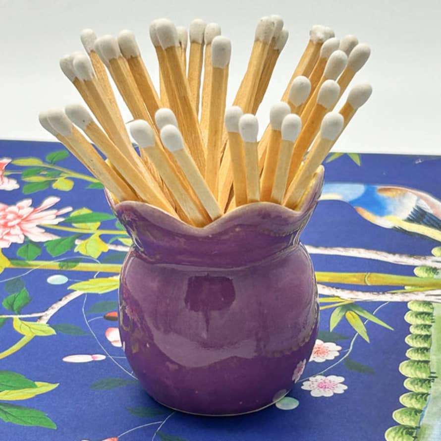 Lottie Mutton Ceramics Purple Daisy Match Striker