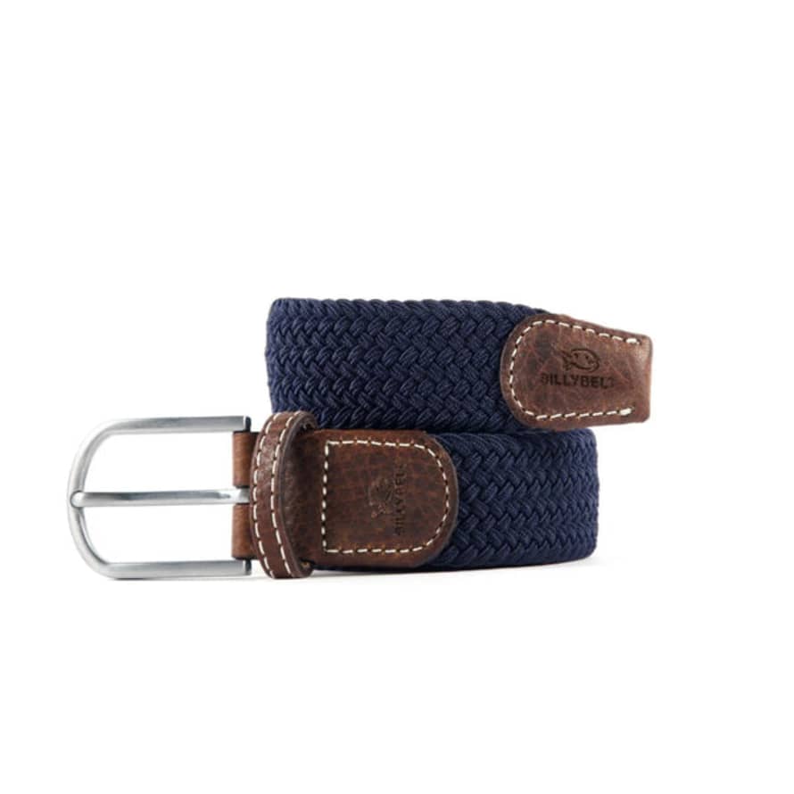 BILLYBELT Elastic Woven Belt - Navy Blue Size 1