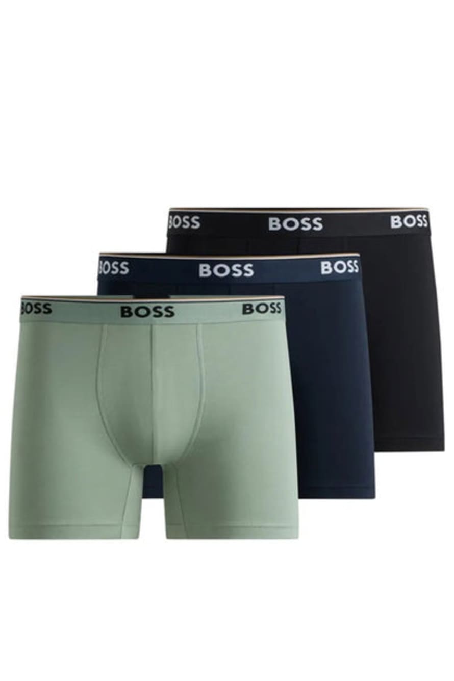 Hugo Boss Boss - 3-pack Of Stretch Cotton Boxer Briefs With Logo Waistbands 50517828 970