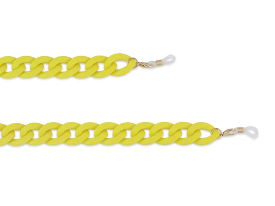 BUNNY AND CLARKE Yellow Resin Glasses Chain